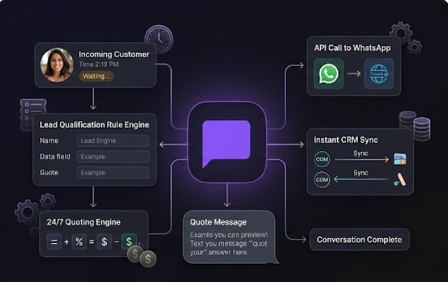BlackForge WhatsApp Conversation Flow qualify and quote system